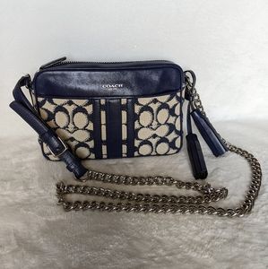 COACH Signature Canvas and Leather Crossbody Bag